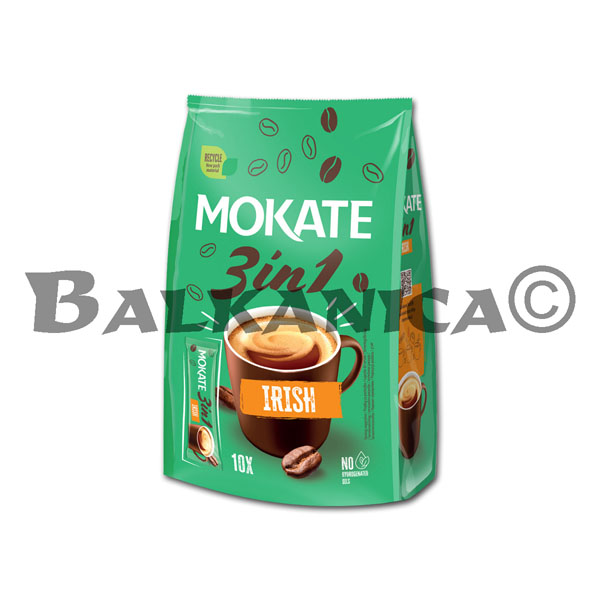 170 G CAFE 3 EN 1 IRISH 10 SOBRES MOKATE 170 G CAFE 3 EN 1 IRISH 10 SOBRES MOKATE