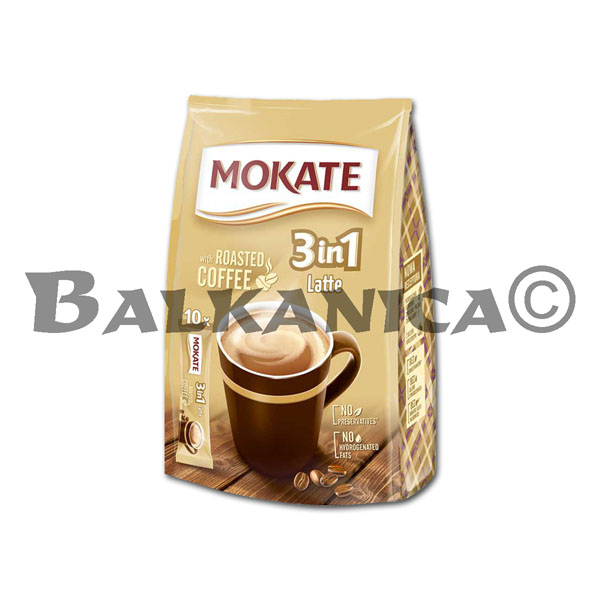 170 G CAFE 3 EN 1 LATTE 10 SOBRES MOKATE 170 G CAFE 3 EN 1 LATTE 10 SOBRES MOKATE